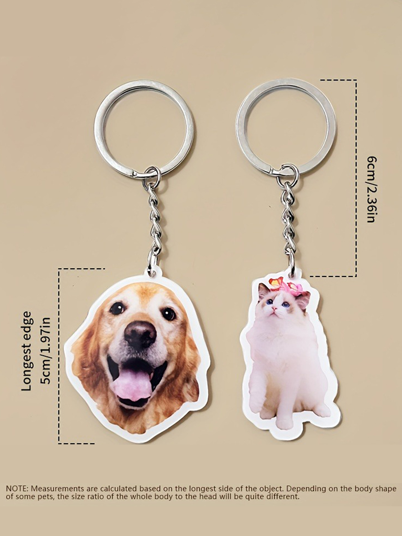 Custom Pet Acrylic Keychain Charms